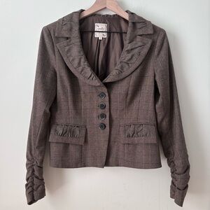Nanette Lepore Plaid Blazer Size 10
